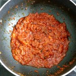 sauteing chili paste